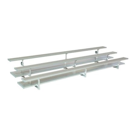 Gt Grandstands By Ultraplay 3 Row National Rep Tip N Roll Aluminum Bleacher, 24' Long, Single Footboard TR-0324STD